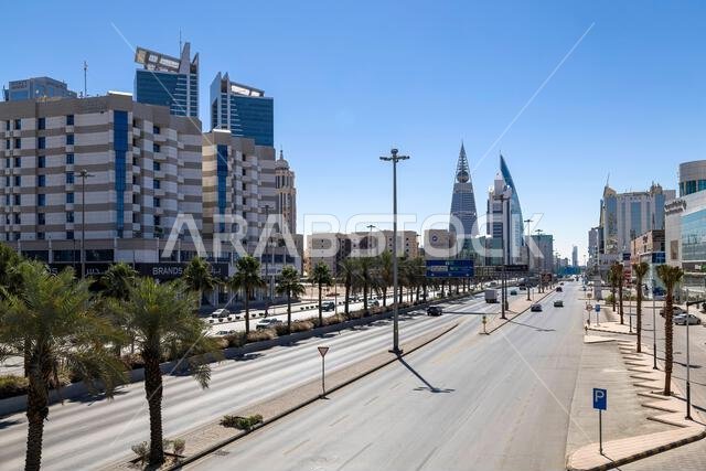 Riyadh City Capital of Saudi Arabia Skyline Olaya street day time