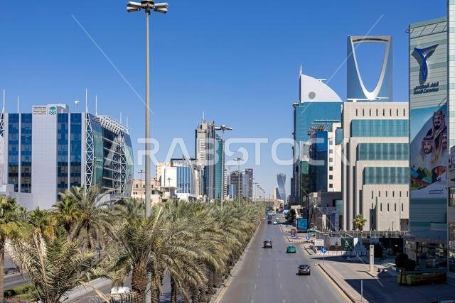 Riyadh City Capital of Saudi Arabia Skyline Olaya street day time