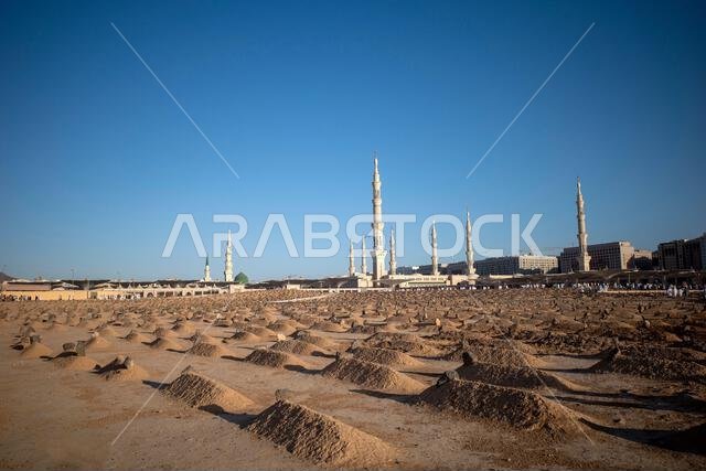 جنة البقيع، مقبرة في المدينة المنورة، المملكة العربية السعودية، بالقرب من المسجد النبوي، المسجد النبوي.