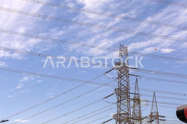 خطوط نقل الطاقة ذات الجهد العالي وأبراج نقل الطاقة الكهربائية ذات الجهد العالي