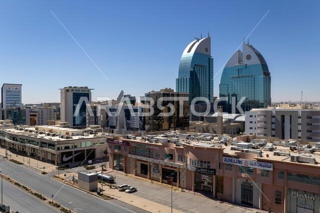 Riyadh City Capital of Saudi Arabia Skyline Olaya street day time