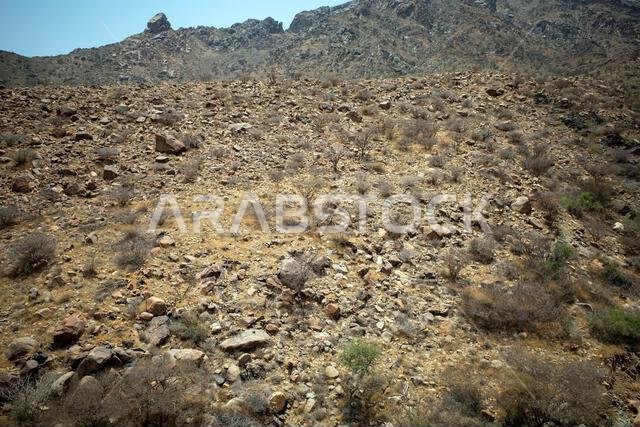 Dry land at the Al Hada Cable Car Resort, Taif City, 89 kilometers from Makkah, Saudi Arabia.