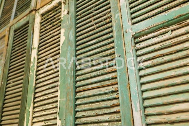 Vintage Wooden Window Shutters. KSA
