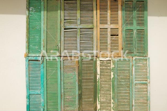 Vintage Wooden Window Shutters. KSA