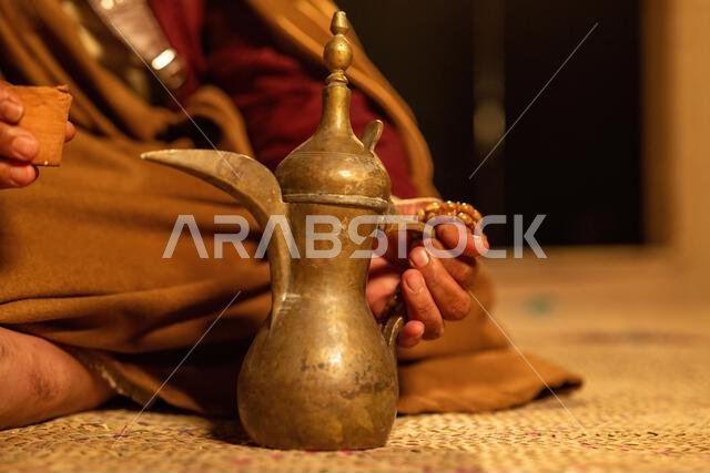 الضيافة البدوية التقليدية في المملكة العربية السعودية.