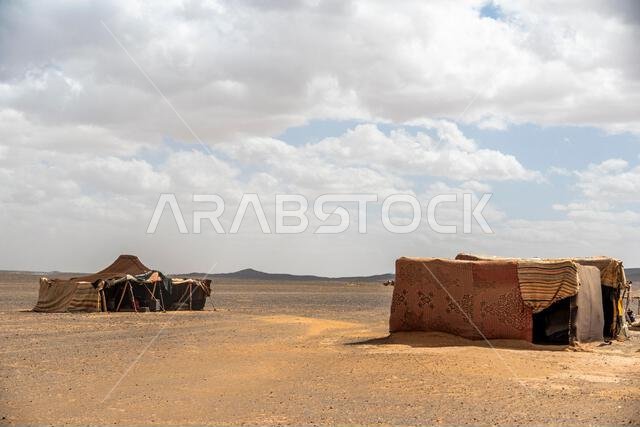 a desert landscape in rural Morocco