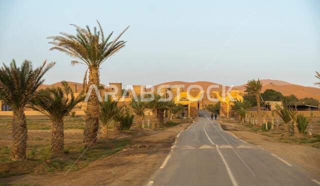 a desert landscape in rural Morocco