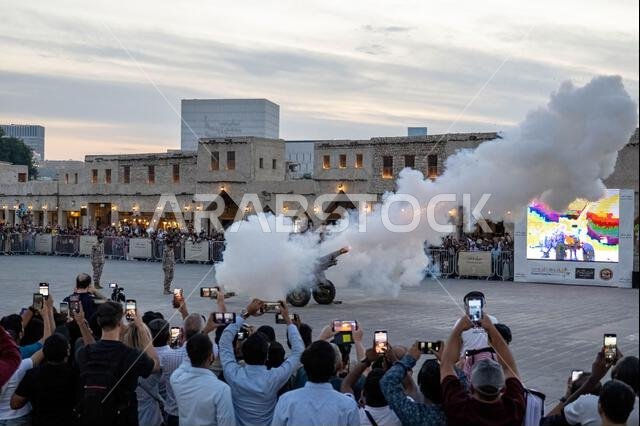 Souq Waqif Cannon firing, cannon shooting also known as Midfaa Iftar