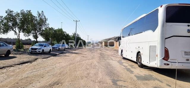 Mecca, Saudi Arabia - December 28th, 2022: View of the street in front of the Alamoudi Museum, Mecca, Saudi Arabia.