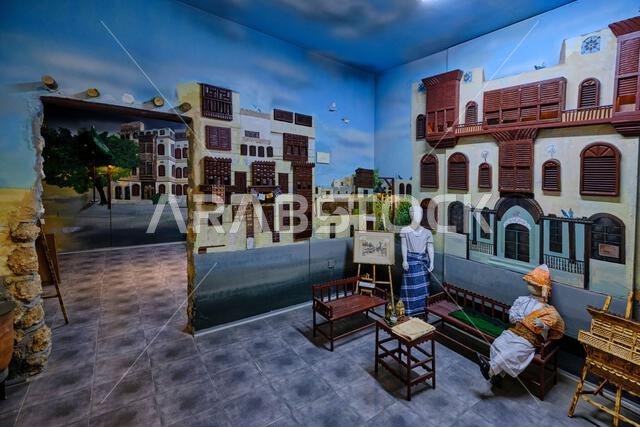 Saudi Arabia, Makkah Province, Jeddah, Al Taybat International Museum of Science and Information, representation of the city of Jeddah Saudi Arabia, Makkah Province, Jeddah, Al Taybat International Museum of Science and Information, representation of the city of Jeddah