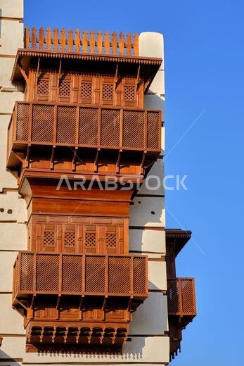 Saudi Arabia, Makkah Province, Jeddah, the historic old town of Al-Balad, UNESCO World Heritage Site, traditional houses Saudi Arabia, Makkah Province, Jeddah, the historic old town of Al-Balad, UNESCO World Heritage Site, traditional houses