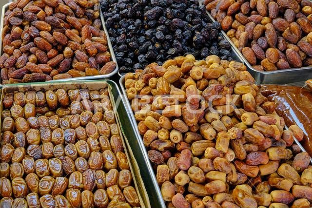 Saudi Arabia, Mecca Province, Jeddah, the old historic city of Al-Balad, a UNESCO World Heritage Site, date shop