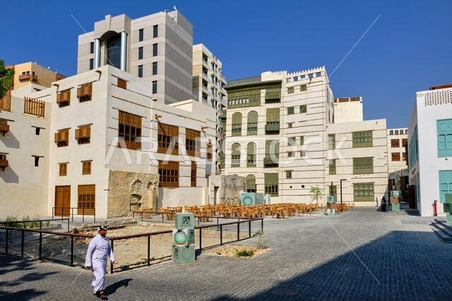 Saudi Arabia, Makkah Province, Jeddah, the historic old town of Al-Balad, UNESCO World Heritage Site, traditional houses
