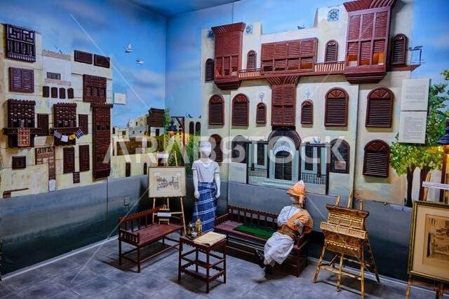 Saudi Arabia, Makkah Province, Jeddah, Al Taybat International Museum of Science and Information, representation of the city of Jeddah Saudi Arabia, Makkah Province, Jeddah, Al Taybat International Museum of Science and Information, representation of the city of Jeddah