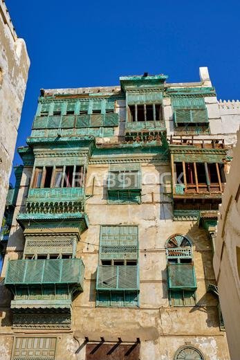 Saudi Arabia, Makkah Province, Jeddah, the historic old town of Al-Balad, UNESCO World Heritage Site, traditional houses