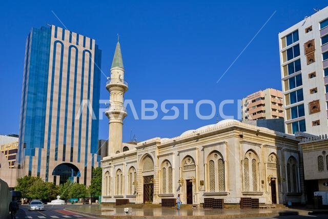 Saudi Arabia, Mecca Province, Jeddah, the historic old town of Al-Balad, UNESCO World Heritage Site, Yousuf Mohammad Naghi Mosque Saudi Arabia, Mecca Province, Jeddah, the historic old town of Al-Balad, UNESCO World Heritage Site, Yousuf Mohammad Naghi Mosque