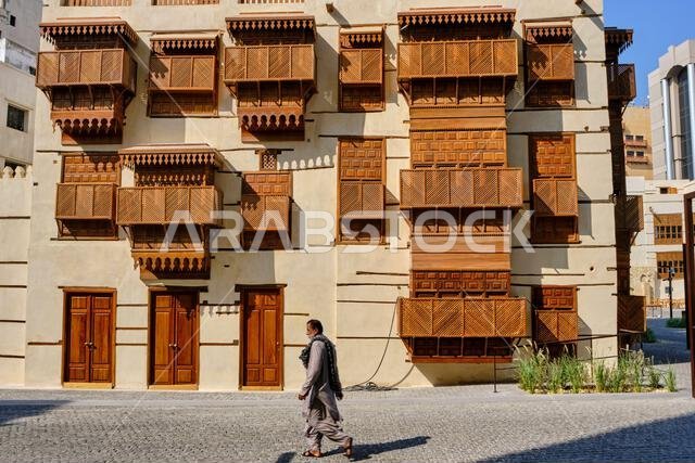 Saudi Arabia, Makkah Province, Jeddah, the historic old town of Al-Balad, UNESCO World Heritage Site, traditional houses Saudi Arabia, Makkah Province, Jeddah, the historic old town of Al-Balad, UNESCO World Heritage Site, traditional houses