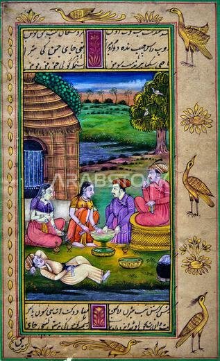 Saudi Arabia, Makkah Province, Jeddah, Al Taybat International Museum of Science and Information, Indian Mughal miniature