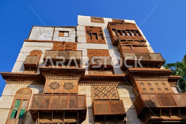 المملكة العربية السعودية، منطقة مكة المكرمة، جدة، البلدة القديمة التاريخية (البلد)، موقع تراث عالمي لليونسكو، بيوت تقليدية