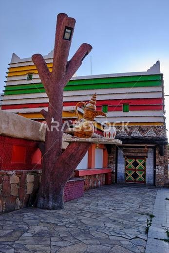 Saudi Arabia, ASIR province, Khamis Mushait, museum in a traditional house
