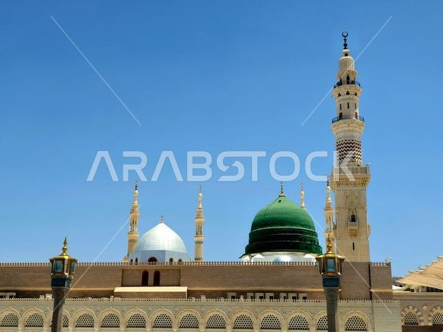 The exterior and the outer view of The Prophet's Mohamed Mosque or Al Masjid Al Nabawi, a major site of pilgrimage that falls under the purview of the The exterior and the outer view of The Prophet's Mohamed Mosque or Al Masjid Al Nabawi, a major site of pilgrimage that falls under the purview of the