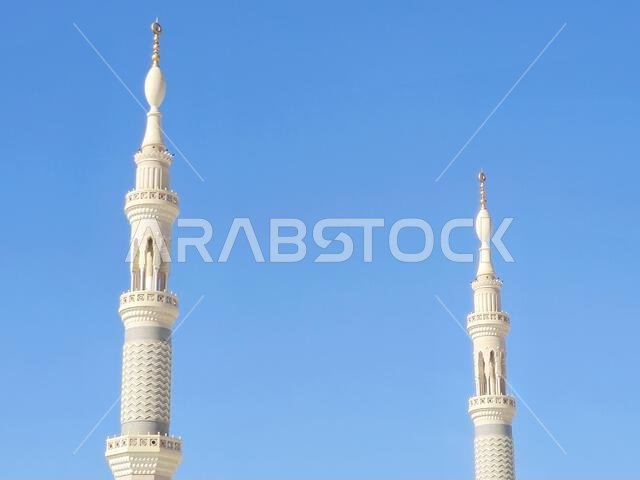 The exterior and the domes of The Prophet's Mosque or Al Masjid Al Nabawi, a major site of pilgrimage that falls under the purview of the Custodian of The exterior and the domes of The Prophet's Mosque or Al Masjid Al Nabawi, a major site of pilgrimage that falls under the purview of the Custodian of