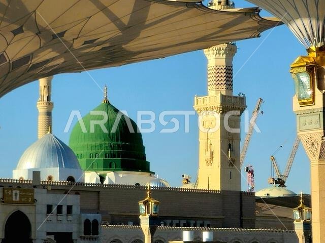 The Minaret and the Green dome of The Prophet's Mosque or Al Masjid Al Nabawi, a major site of pilgrimage that falls under the purview of the Custodia The Minaret and the Green dome of The Prophet's Mosque or Al Masjid Al Nabawi, a major site of pilgrimage that falls under the purview of the Custodia