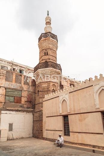 جدة، المملكة العربية السعودية - 21 ديسمبر 2022: منظر لمسجد الشافعي التاريخي في منطقة البلد.