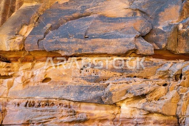 Jabal Ikmah, UNESCO open air library carved into sandstone rocks of AlUla, Saudi Arabia, preserves ancient words and inscriptions of old civilisation Jabal Ikmah, UNESCO open air library carved into sandstone rocks of AlUla, Saudi Arabia, preserves ancient words and inscriptions of old civilisation