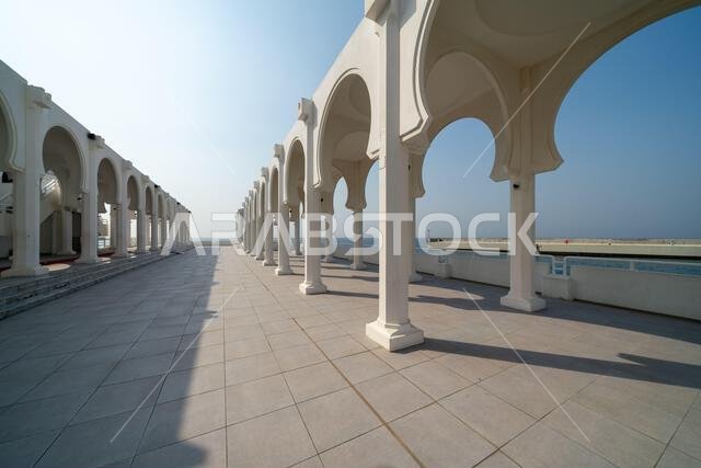 The floating mosque on the Corniche in Jeddah, Saudi Arabia, known as Masjid Al Rahmah or the Mosque of Mercy, appears to hover above the Red Sea The floating mosque on the Corniche in Jeddah, Saudi Arabia, known as Masjid Al Rahmah or the Mosque of Mercy, appears to hover above the Red Sea