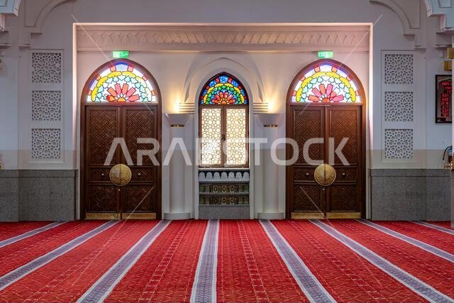 Al Fath Mosque, in Medina, Saudi Arabia, islamic heritage, a sacred site that attracts visitors from across the Muslim world Al Fath Mosque, in Medina, Saudi Arabia, islamic heritage, a sacred site that attracts visitors from across the Muslim world