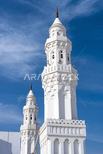 Mosque of the Two Qiblas in Medina, Saudi Arabia, islamic heritage, a sacred site that attracts visitors from across the Muslim world
