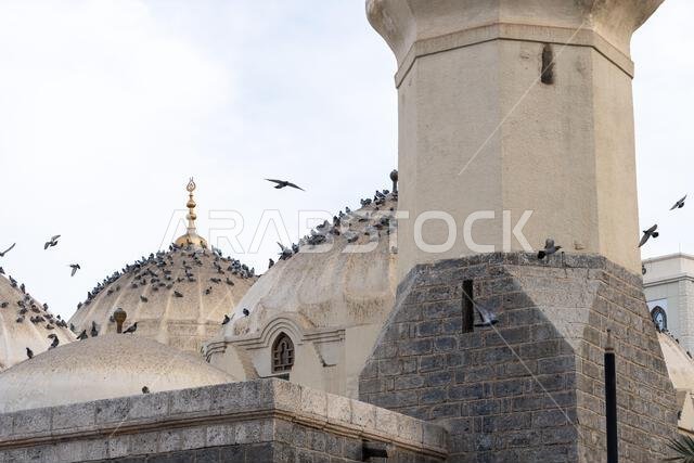 Masjid Al-Ghamama, Al-Musalla, Mosque of the Clouds, Medina, Saudi Arabia, sacred heritage site that attracts visitors from across the Muslim world