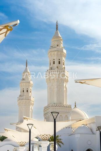 Mosque of the Two Qiblas in Medina, Saudi Arabia, islamic heritage, a sacred site that attracts visitors from across the Muslim world