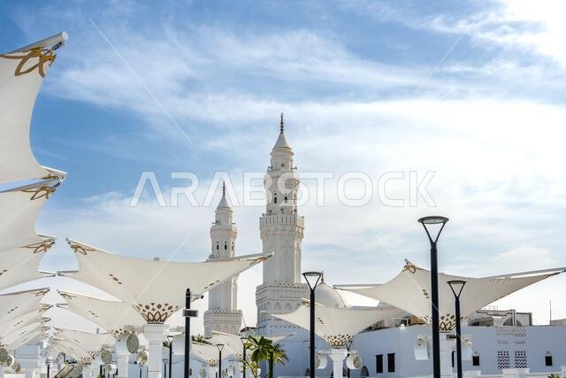 Mosque of the Two Qiblas in Medina, Saudi Arabia, islamic heritage, a sacred site that attracts visitors from across the Muslim world