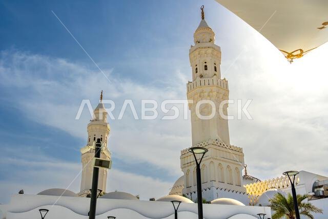Mosque of the Two Qiblas in Medina, Saudi Arabia, islamic heritage, a sacred site that attracts visitors from across the Muslim world