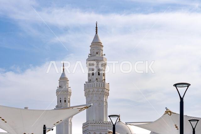 Mosque of the Two Qiblas in Medina, Saudi Arabia, islamic heritage, a sacred site that attracts visitors from across the Muslim world