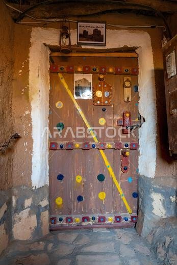 Ushaiqer , Saudi Arabia - December 14, 2024: view of Ancient Traditional Mud Buildings in old village of Ushaiqer Heritage Village, Saudi Arabia