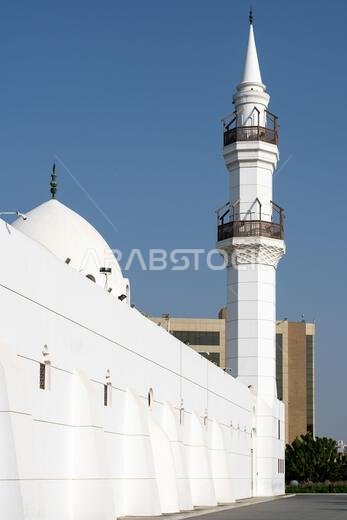 The Masjid Al-Jaffali, or Jaffali Mosque, an architectural gem in in Jeddah, its intricate domes reflecting the rich Islamic heritage of Saudi Arabia The Masjid Al-Jaffali, or Jaffali Mosque, an architectural gem in in Jeddah, its intricate domes reflecting the rich Islamic heritage of Saudi Arabia