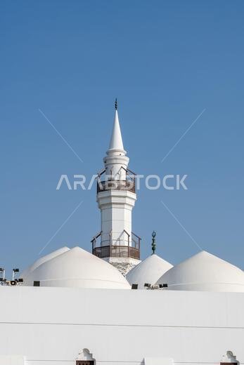 The Masjid Al-Jaffali, or Jaffali Mosque, an architectural gem in in Jeddah, its intricate domes reflecting the rich Islamic heritage of Saudi Arabia
