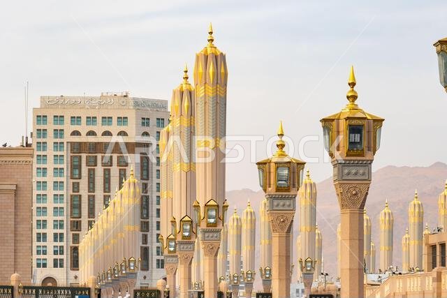 Prophets Mosque in Medina, second holiest site of Islam in Saudi Arabia, that attracts visitors from all Muslim world Prophets Mosque in Medina, second holiest site of Islam in Saudi Arabia, that attracts visitors from all Muslim world