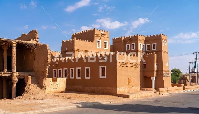 Shaqra, Saudi Arabia - December 14, 2024: scenic view of Ancient Traditional Mud Buildings in old village of Shaqra, Saudi Arabia