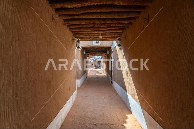 Shaqra, Saudi Arabia - December 14, 2024: scenic view of Ancient Traditional Mud Buildings in old village of Shaqra, Saudi Arabia
