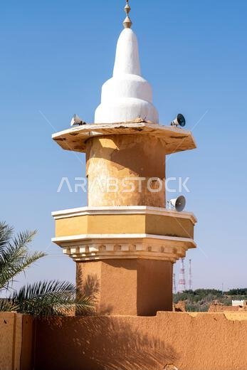 Ushaiqer , Saudi Arabia - December 14, 2024: view of Ancient Traditional Mud Buildings in old village of Ushaiqer Heritage Village, Saudi Arabia