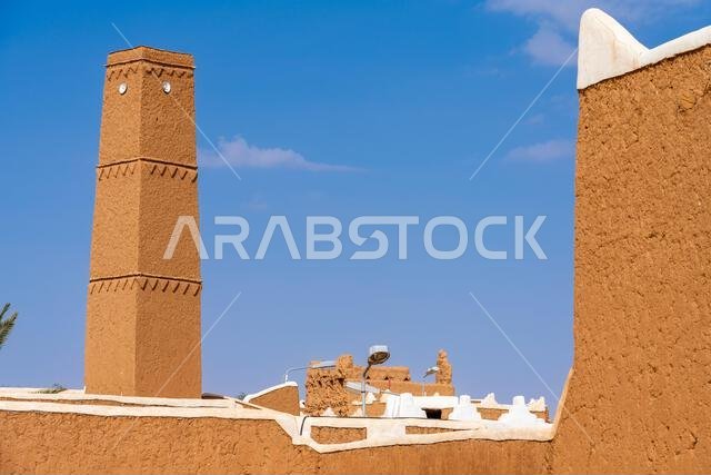 Shaqra, Saudi Arabia - December 14, 2024: scenic view of Ancient Traditional Mud Buildings in old village of Shaqra, Saudi Arabia