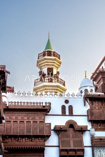 Al Tayibat City Museum in Jeddah at sunset, Saudi Arabia, with its traditional architectural design, showcases the rich cultural heritage of region