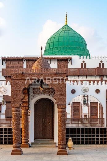 Al Tayibat City Museum in Jeddah at sunset, Saudi Arabia, with its traditional architectural design, showcases the rich cultural heritage of region Al Tayibat City Museum in Jeddah at sunset, Saudi Arabia, with its traditional architectural design, showcases the rich cultural heritage of region
