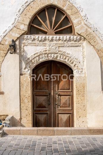 Historic Al Balad district of Jeddah, Saudi Arabia, slumbers on a tranquil Sunday morning, the old Al Shafee Mosque keeping vigil over the quiet