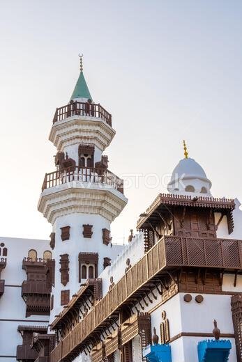 Al Tayibat City Museum in Jeddah at sunset, Saudi Arabia, with its traditional architectural design, showcases the rich cultural heritage of region