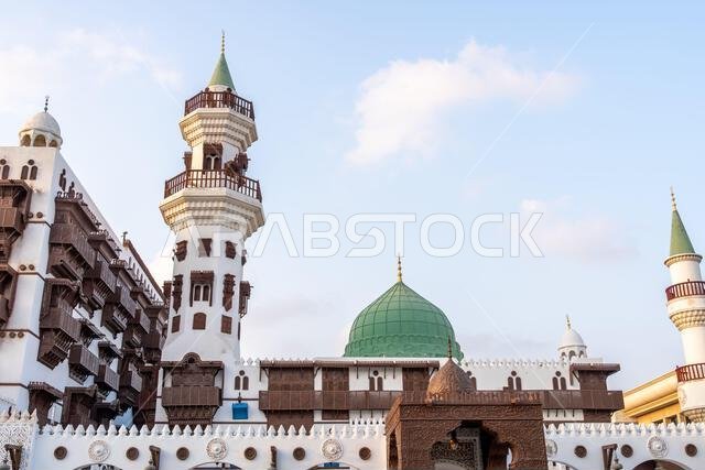 Al Tayibat City Museum in Jeddah at sunset, Saudi Arabia, with its traditional architectural design, showcases the rich cultural heritage of region Al Tayibat City Museum in Jeddah at sunset, Saudi Arabia, with its traditional architectural design, showcases the rich cultural heritage of region